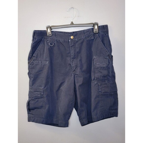 5.11 Tactical Taclite Pro Ripstop Shorts Men's 34 Navy Blue Cargo 11" Lot Of 2 - Picture 2 of 11